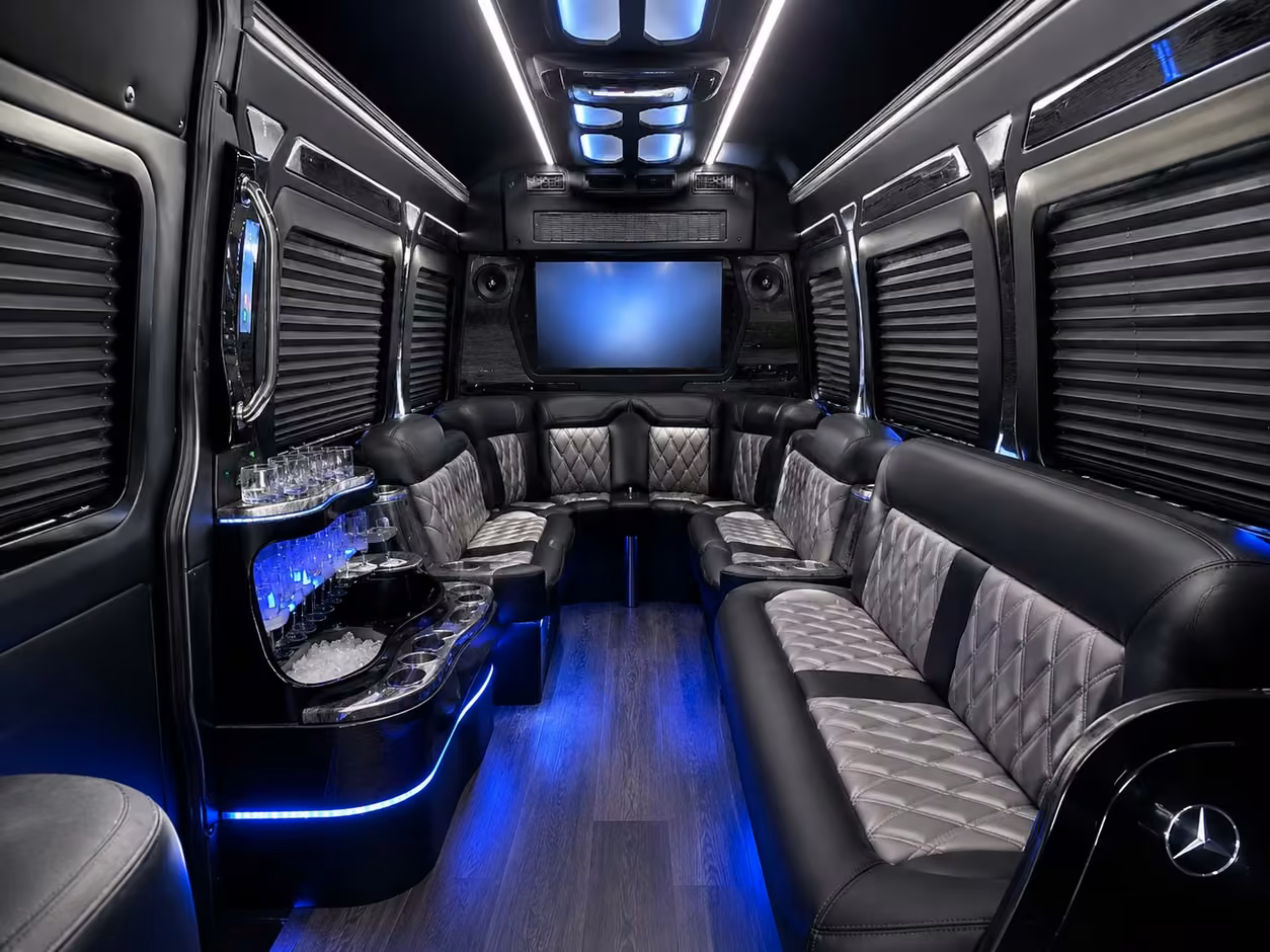 14 passenger sprinter limousine interior