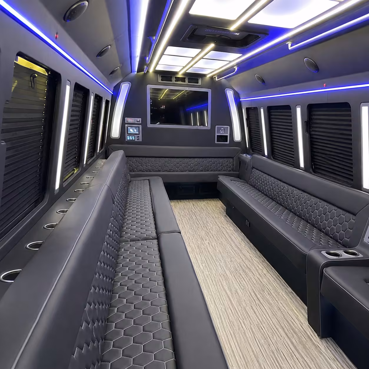28 passenger party bus interior