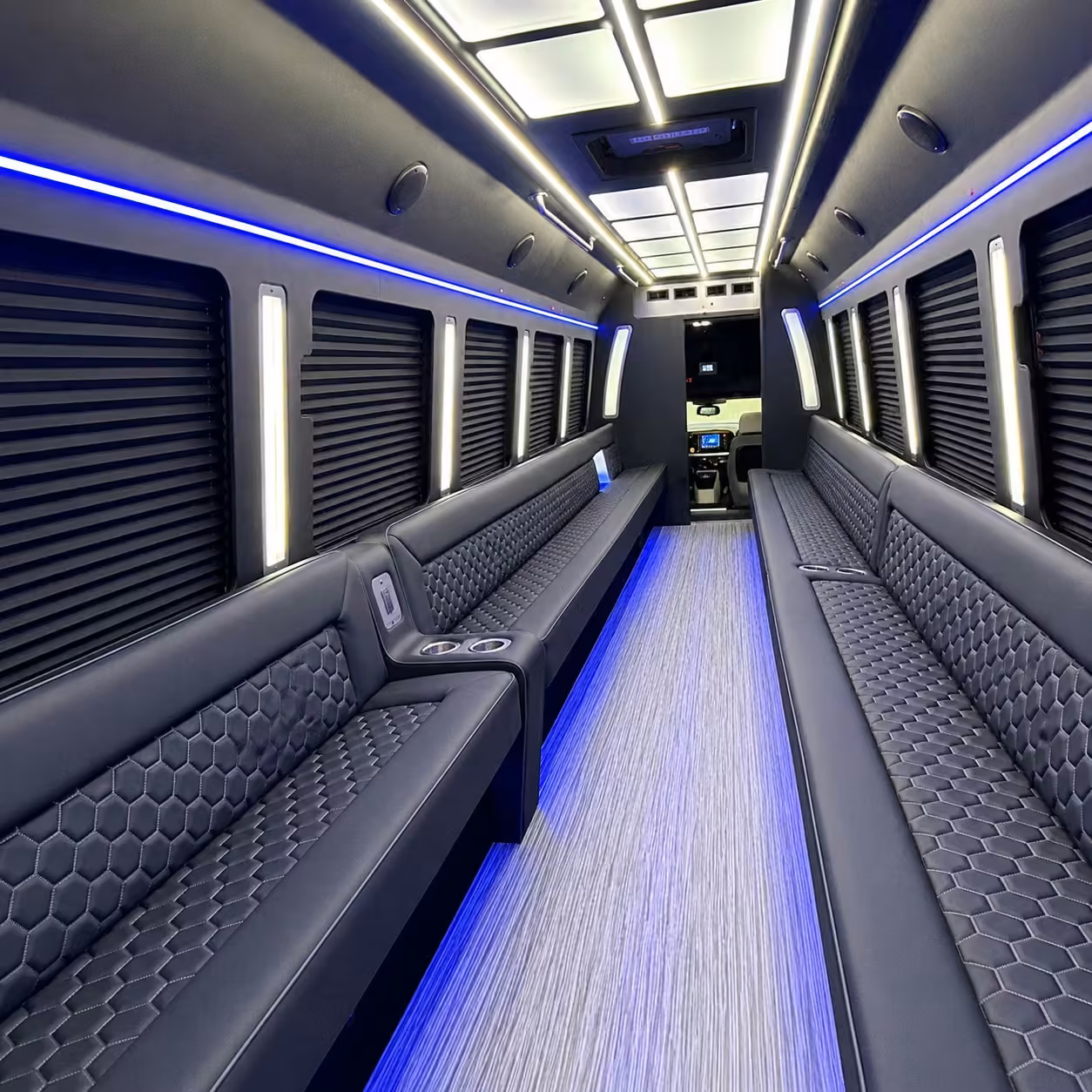 30 passenger party bus interior