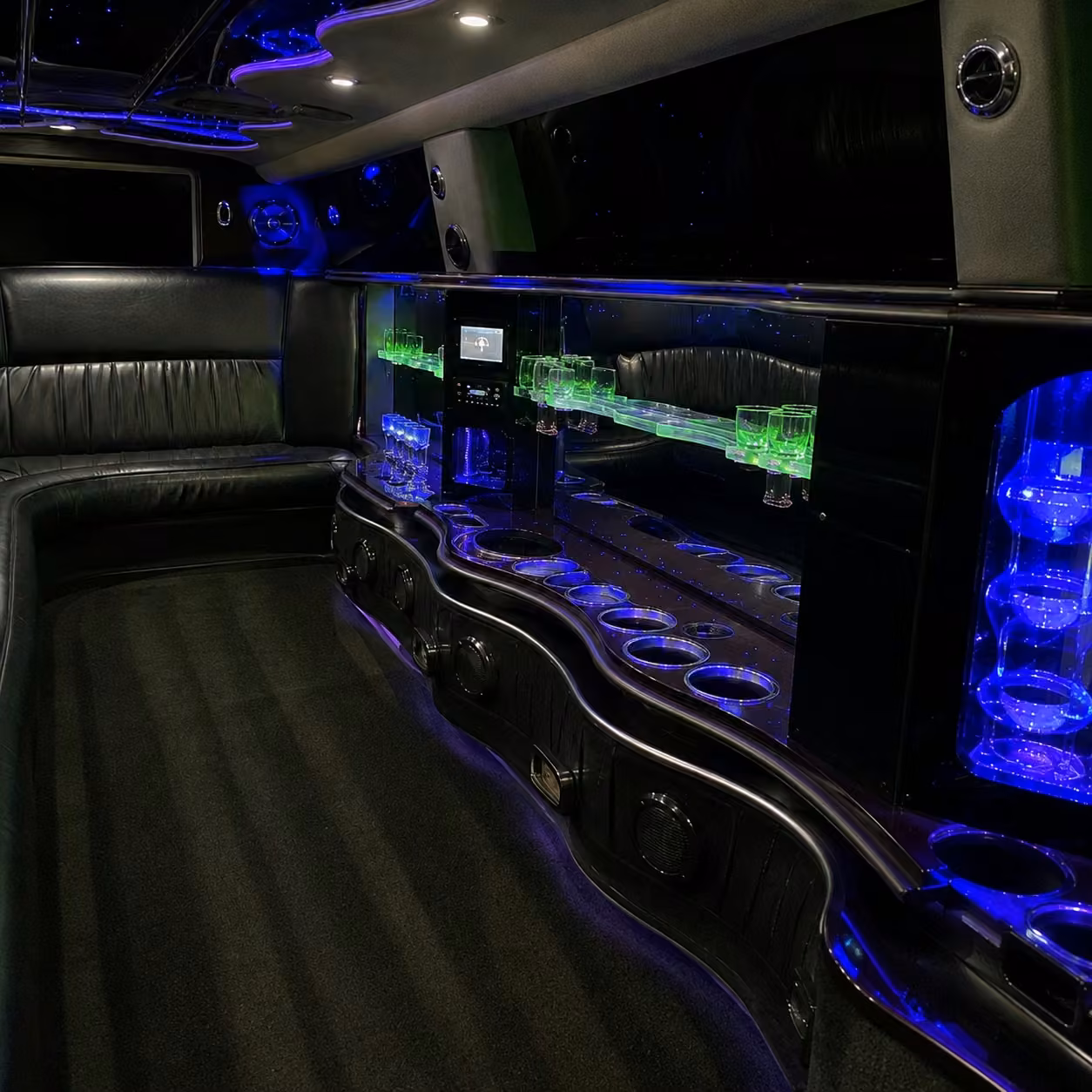 escalade limo interior